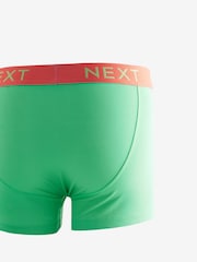 Lys Grønn/Oransje/Blå Kontrastfarge - 10 Pakke - Boksershorts med A-front - Image 13 of 13
