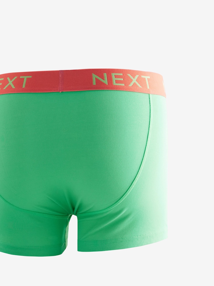Lys Grønn/Oransje/Blå Kontrastfarge - 10 Pakke - Boksershorts med A-front - Image 13 of 13