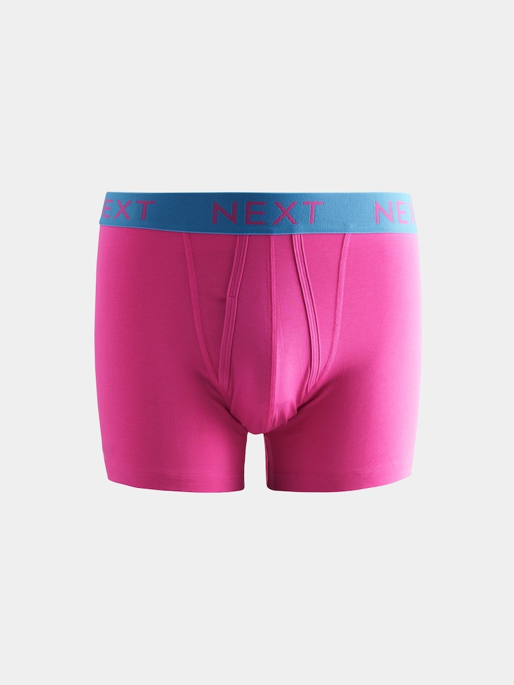 Lys Grønn/Oransje/Blå Kontrastfarge - 10 Pakke - Boksershorts med A-front - Image 7 of 13