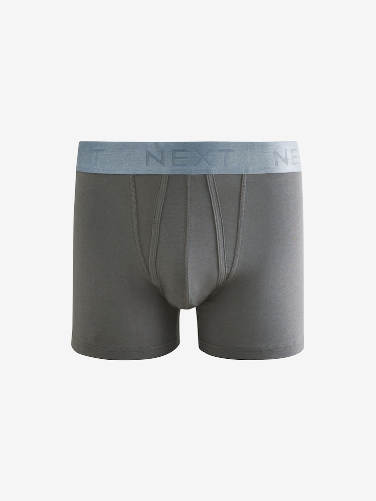 Grey Metallic Colour Waistband 10 pack A-Front Boxers - Image 11 of 14
