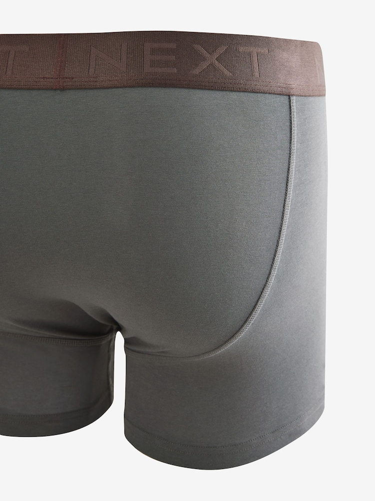 Grey Metallic Colour Waistband 10 pack A-Front Boxers - Image 12 of 14