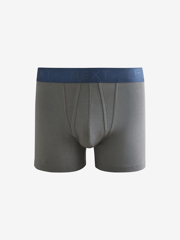 Grey Metallic Colour Waistband 10 pack A-Front Boxers - Image 8 of 14