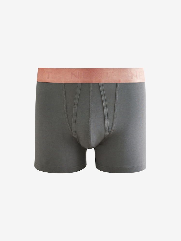 Grey Metallic Colour Waistband 10 pack A-Front Boxers - Image 9 of 14