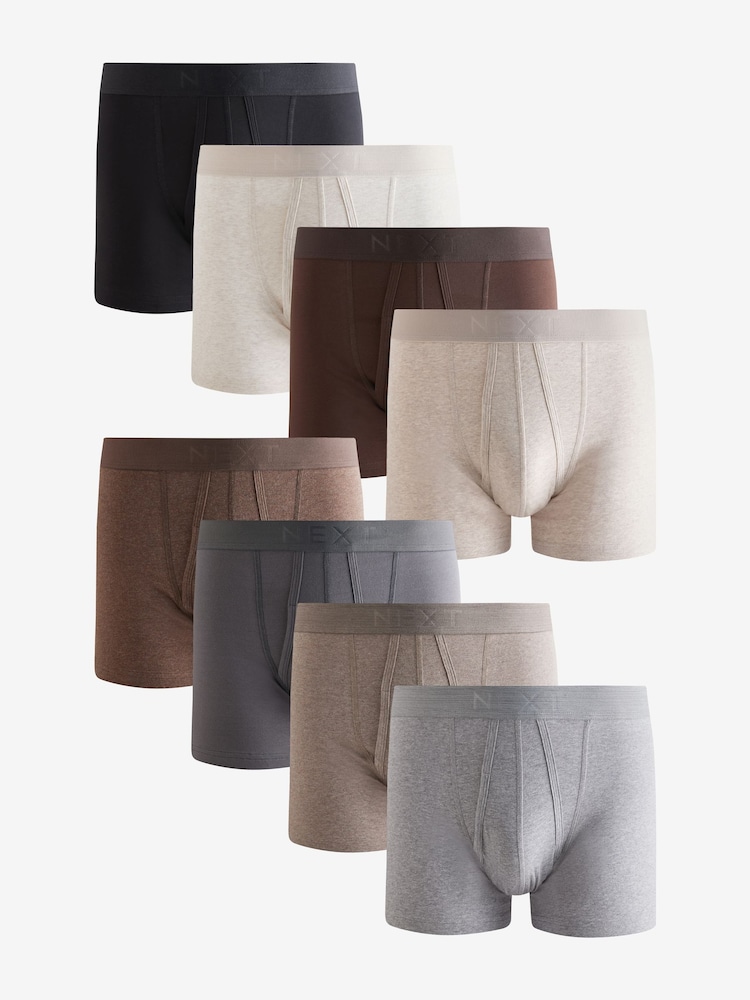 Neutral 8 pack A-Front Boxers - Image 1 of 11