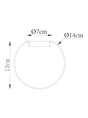 Smoke Grey Aston 3 Light Flush Spare Part for 956122 - Image 4 of 5
