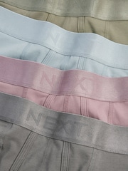 Grey/Green/Pink 4 pack A-Front Boxers - Image 6 of 7