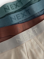 Blue/Rust Orange 4 pack A-Front Boxers - Image 7 of 7