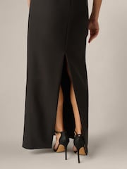 Adrianna Papell Black Adrianna By Crepe And Lace Long Dress - Image 5 of 6