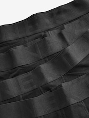 Black Big Text Tonal Waistband 4 Pack Hipster Boxers - Image 3 of 4