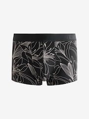 Black/White Floral Print Hipsters Boxers 4 Pack - Image 2 of 7