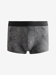 Black/White Floral Print Hipsters Boxers 4 Pack - Image 3 of 7
