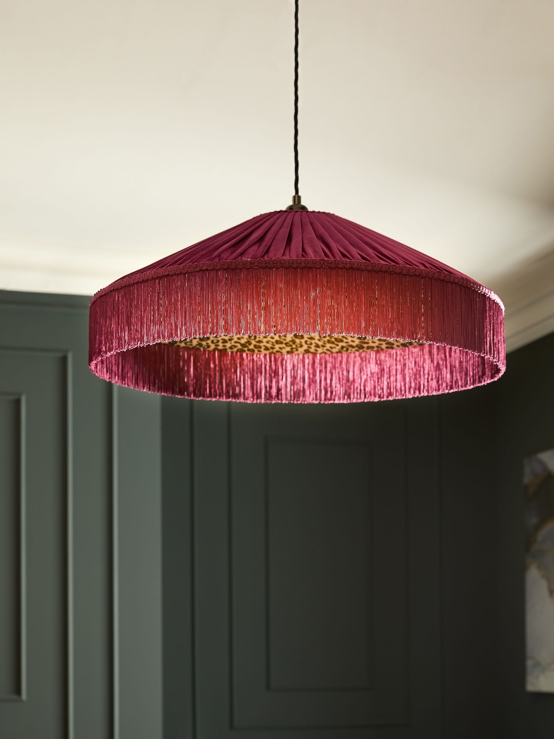 Red pendant lamp shade deals
