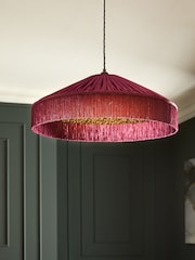 Red Allegra Leopard Easy Fit Pendant Ceiling Light Shade - Image 2 of 5