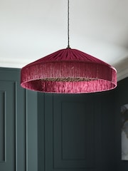 Red Allegra Leopard Easy Fit Pendant Ceiling Light Shade - Image 3 of 5