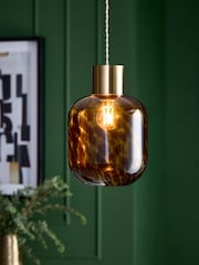 Orange Tortoiseshell Easy Fit Pendant Light Shade - Image 1 of 5