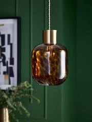 Orange Tortoiseshell Easy Fit Pendant Light Shade - Image 2 of 5