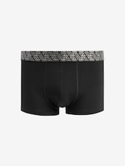 Black Metallic Waistband Pattern 4 pack Hipster Boxers - Image 2 of 7
