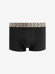 Black Metallic Waistband Pattern 4 pack Hipster Boxers - Image 3 of 7