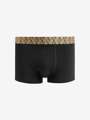 Black Metallic Waistband Pattern 4 pack Hipster Boxers - Image 4 of 7