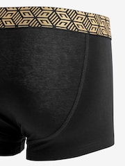 Black Metallic Waistband Pattern 4 pack Hipster Boxers - Image 5 of 7
