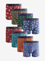 Dog Pattern A-Front Boxers 8 Pack - Image 1 of 11