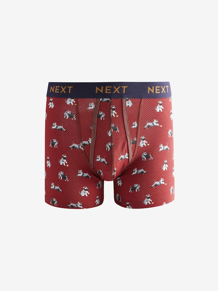 Dog Pattern A-Front Boxers 8 Pack - Image 4 of 11