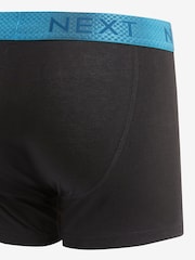 Black Rich Red/Blue Metallic Texture Waistband 10 pack A-Front Boxers - Image 11 of 12