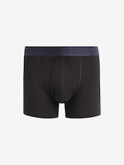Black Rich Red/Blue Metallic Texture Waistband 10 pack A-Front Boxers - Image 4 of 12