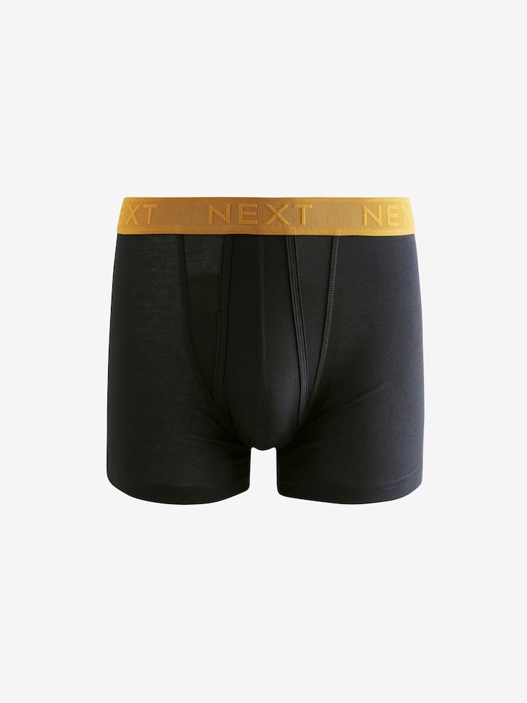 Black Green/Blue Texture Waistband A-Front Boxers 8 Pack - Image 2 of 11