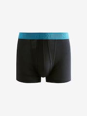 Black Green/Blue Texture Waistband A-Front Boxers 8 Pack - Image 5 of 11
