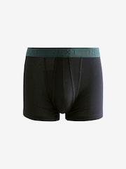 Black Green/Blue Texture Waistband A-Front Boxers 8 Pack - Image 6 of 11