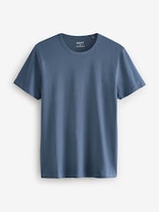 Mixed Blues Slim Fit 100% Cotton Underwear T-Shirts 5 Pack - Image 10 of 16
