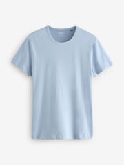 Mixed Blues Slim Fit 100% Cotton Underwear T-Shirts 5 Pack - Image 12 of 16