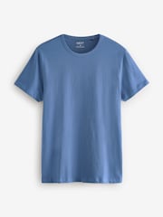 Mixed Blues Slim Fit 100% Cotton Underwear T-Shirts 5 Pack - Image 13 of 16