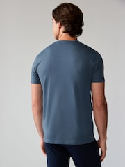 Mixed Blues Slim Fit 100% Cotton Underwear T-Shirts 5 Pack - Image 3 of 16