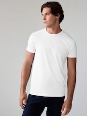Mixed Blues Slim Fit 100% Cotton Underwear T-Shirts 5 Pack - Image 5 of 16