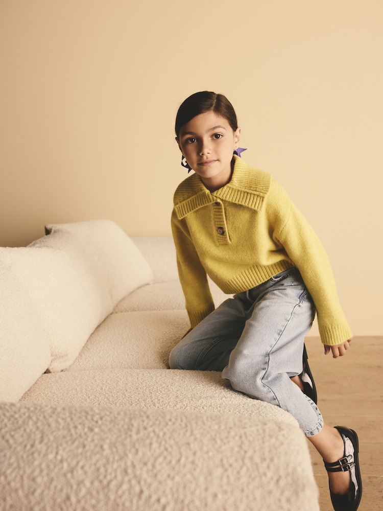Olive Green Collar Jumper (3-16yrs) - Image 3 of 7