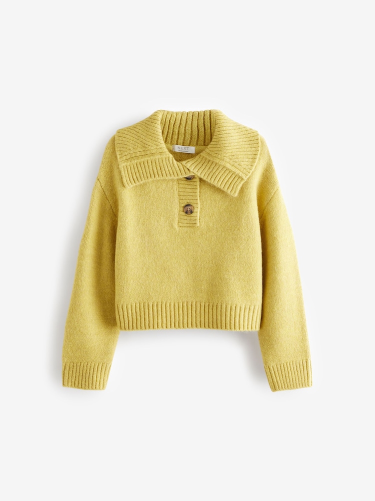 Olive Green Collar Jumper (3-16yrs) - Image 4 of 7