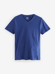 Blandade Blå's - Vanlig passform 100% bomull V-ringning Underkläder T-shirt 5 Förp - Bild 10 av 16
