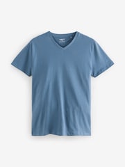 Blandade Blå's - Vanlig passform 100% bomull V-ringning Underkläder T-shirt 5 Förp - Bild 12 av 16