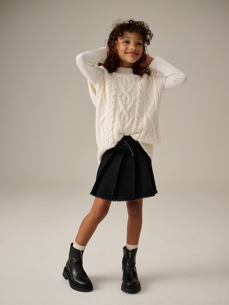 Ecru Cable Knitted Tank (3-16yrs) - Image 1 of 8