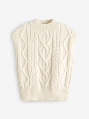 Ecru Cable Knitted Tank (3-16yrs) - Image 5 of 8