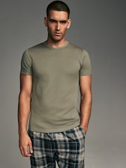 Bleu/Gris/Rose/Vert - Slim Fit (Slim Fit) - T-shirt de sous-vêtements en coton 100% 5 Lot - Image 9 de 17
