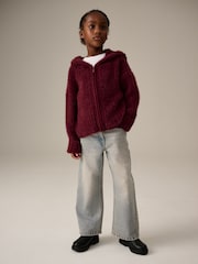 Berry Pink Fluffy Hoodie (3-16yrs) - Image 2 of 8