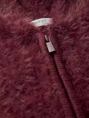 Berry Pink Fluffy Hoodie (3-16yrs) - Image 7 of 8