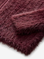 Berry Pink Fluffy Hoodie (3-16yrs) - Image 8 of 8
