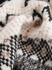 Black/White Matching Family Girls Christmas Fairisle Pattern Stag Jumper (3-16yrs) - Image 6 of 8