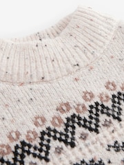 Black/White Matching Family Girls Christmas Fairisle Pattern Stag Jumper (3-16yrs) - Image 8 of 8