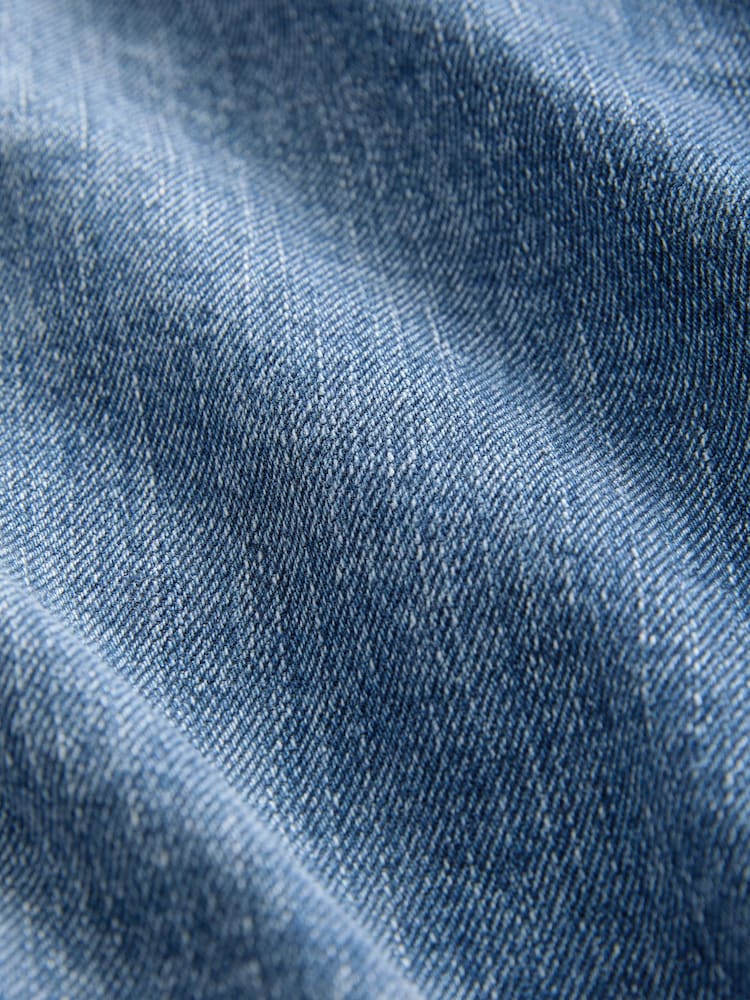 Mid Blue Elevated 4 Pocket 100% Cotton Denim Jacket - Image 7 of 7
