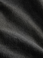 Black Clean Zip Front Denim 100% Cotton Jacket - Image 7 of 7